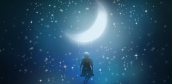 月のブランコイメージ写真AC