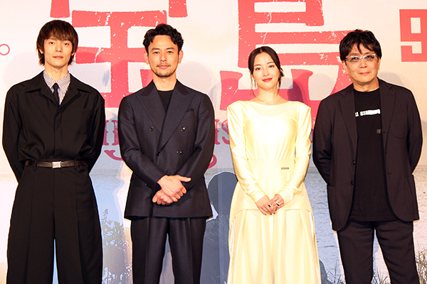 映画『宝島』完成報告会見、妻夫木聡、広瀬すず、窪田正孝、大友啓史監督