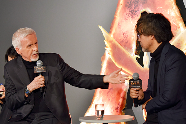 映画『アバター:ファイヤー・アンド・アッシュ』来日ジャパンプレミア、ジェームズ・キャメロン監督、山崎貴監督