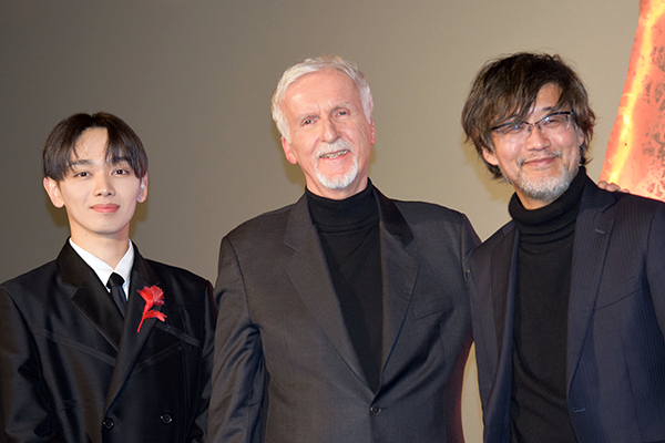 映画『アバター：ファイヤー・アンド・アッシュ』来日ジャパンプレミア、ジェームズ・キャメロン監督、山崎貴監督、宮世琉弥