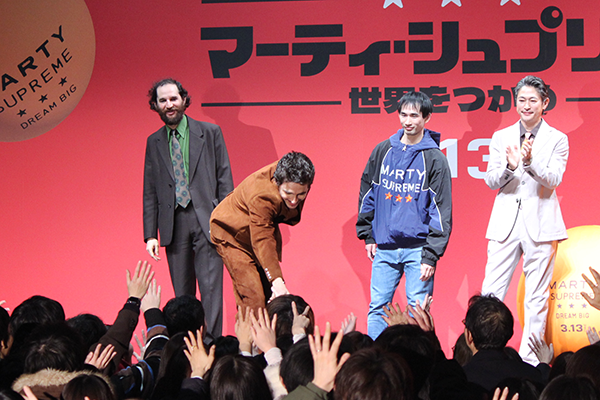 映画『マーティ・シュプリーム 世界をつかめ』ジャパンプレミアイベント、ティモシー・シャラメ、ジョシュ・サフディ監督、川口功人、窪塚洋介