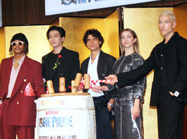 Netflixシリーズ『ONE PIECE　シーズン2』記者会見、イニャキ・ゴドイ（モンキー・D・ルフィ役）、新田真剣佑（ロロノア・ゾロ役）、エミリー・ラッド（ナミ役）、ジェイコブ・ロメロ（ウソップ役）、タズ・スカイラー（サンジ役）