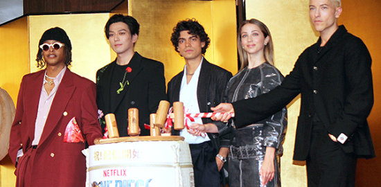 Netflixシリーズ『ONE PIECE　シーズン2』記者会見、イニャキ・ゴドイ（モンキー・D・ルフィ役）、新田真剣佑（ロロノア・ゾロ役）、エミリー・ラッド（ナミ役）、ジェイコブ・ロメロ（ウソップ役）、タズ・スカイラー（サンジ役）