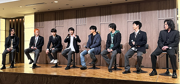 ドラマ『スピナーベイト』制作発表記者会見、加藤清史郎、駿河太郎、萩原護、奥野壮、高橋侃、桃児、吉澤要人、吉村界人